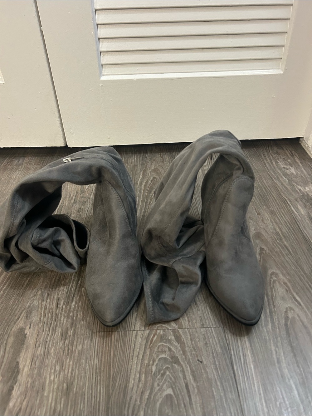Marc Fisher Women’s Gray Over-the-Knee Pointed Toe Boots